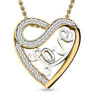 White Diamond 0.25 ctw Necklace in Vermeil Yellow Gold Over Sterling Silver 18 Inches