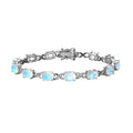 Premium Rainbow Moonstone and White Zircon Bracelet in Platinum Over Sterling Silver (7.25 In) 18.15 ctw - Sticky add to cart bar