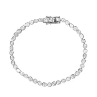 Artisan Crafted Polki Diamond Tennis Bracelet in Platinum Over Sterling Silver (6.50 In) (8.50 g) 2.00 ctw