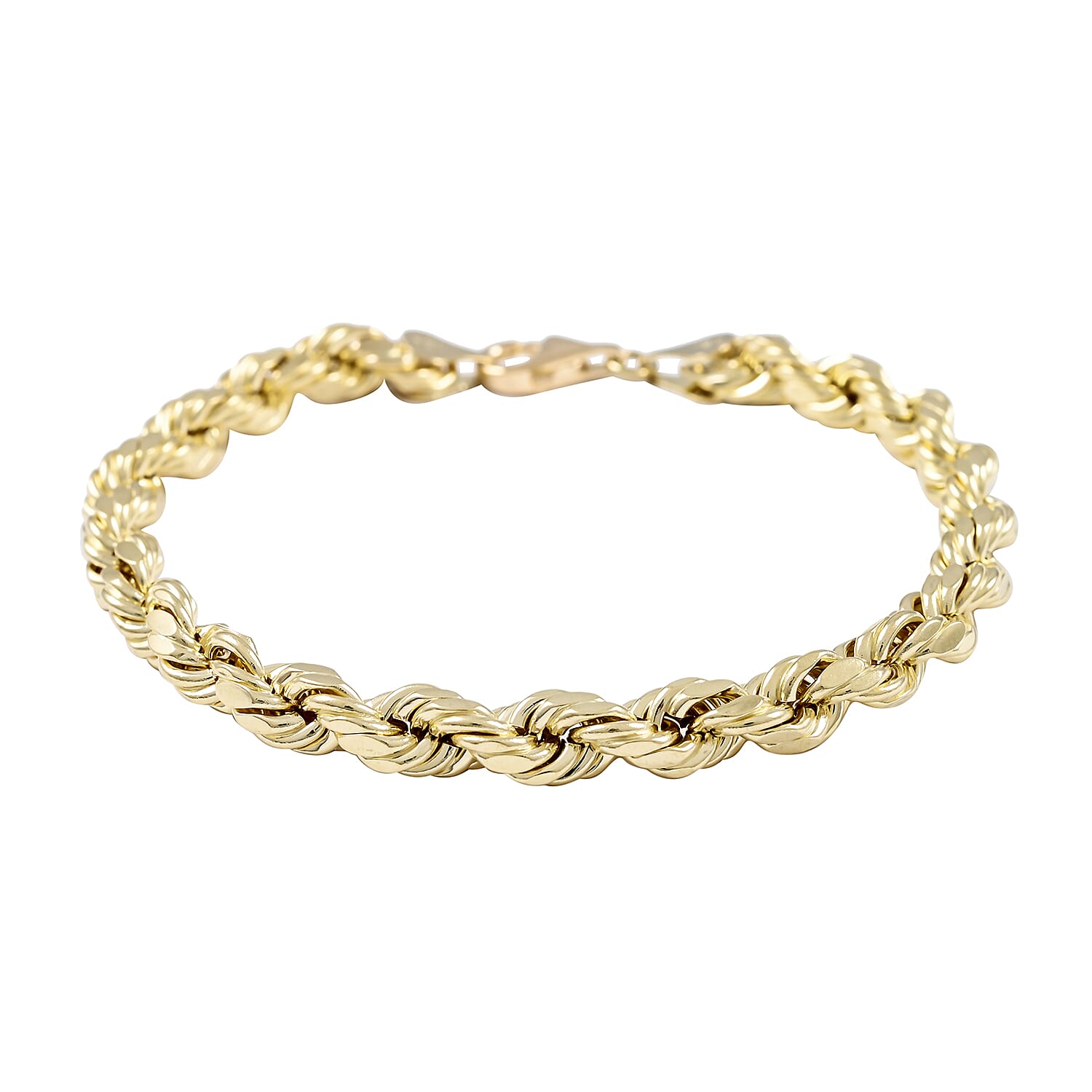 10K Yellow Gold 2.1mm Rope Bracelet (7.00 In)