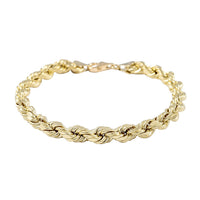 10K Yellow Gold 2.1mm Rope Bracelet (7.00 In)