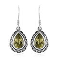 Artisan Crafted Ouro Verde Quartz Earrings in Sterling Silver 5.75 ctw - Sticky add to cart bar