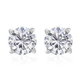 Moissanite 1.85 ctw Solitaire Stud Earrings in 950 Platinum, Moissanite Earrings, Stud Earrings, Platinum Earrings - Sticky add to cart bar