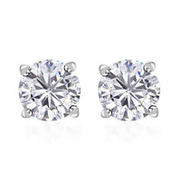 Moissanite 1.85 ctw Solitaire Stud Earrings in 950 Platinum, Moissanite Earrings, Stud Earrings, Platinum Earrings