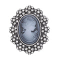 White Austrian Crystal, Chroma Brooch in Stainless Steel - Sticky add to cart bar