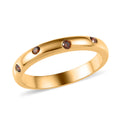Orange Diamond Band Ring in Vermeil Yellow Gold Over Sterling Silver 0.10 ctw - Sticky add to cart bar
