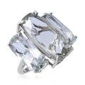 AAA Montezuma Prasiolite 3 Stone Ring in Platinum Over Sterling Silver 24.00 ctw - Sticky add to cart bar