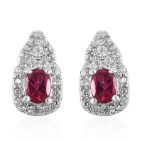 Premium Ouro Fino Rubellite and White Zircon Earrings 0.85 ctw