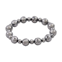 Terahertz Trapezoid Faceted Beaded Stretch Bracelet 150.00 ctw