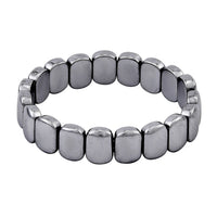 Terahertz Trapezoid Faceted Beaded Stretch Bracelet 150.00 ctw