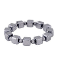 Terahertz Trapezoid Faceted Beaded Stretch Bracelet 150.00 ctw - Sticky add to cart bar