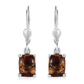 Matrix Fire Opal Lever Back Earrings in Sterling Silver 2.50 ctw - Sticky add to cart bar