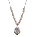 Madagascar Purple Sapphire and White Zircon Necklace 18 Inches in Vermeil Yellow Gold and Platinum Over Sterling Silver 1.35 ctw - Sticky add to cart bar