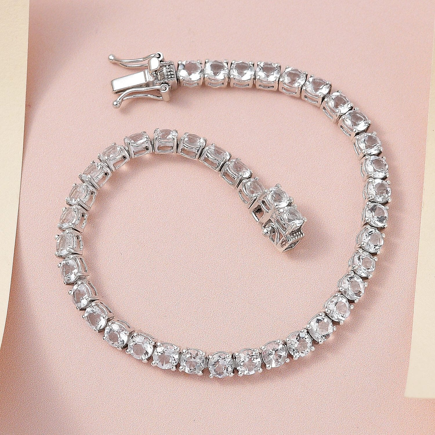 Brazilian Petalite Tennis Bracelet in Platinum Over Sterling Silver (7.25 In) 8.90 ctw