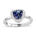LUXORO 10K White Gold Premium Peacock Tanzanite and Diamond Halo Ring 3 Grams 1.15 ctw - Sticky add to cart bar