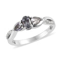 Peacock Tanzanite and Moissanite Infinity Ring in Platinum Over Sterling Silver 0.65 ctw - Sticky add to cart bar