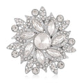Austrian Crystal Floral Belt Buckle in Silvertone - Sticky add to cart bar