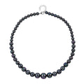 White Shell Pearl 8-16mm Necklace (20-22 Inches) in Silvertone - Sticky add to cart bar