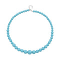 White Shell Pearl 8-16mm Necklace (20-22 Inches) in Silvertone - Sticky add to cart bar