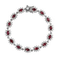 Ouro Fino Rubellite, Moissanite Bracelet in Platinum Over Sterling Silver (6.50 In) 6.25 ctw - Sticky add to cart bar