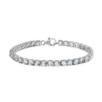 TLV Premium Brazilian Goshenite Tennis Bracelet in Platinum Over Sterling Silver (6.50 In) 9.65 ctw