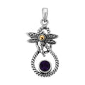 Bali Legacy Amethyst Dragonfly Pendant in Sterling Silver 0.15 ctw - Sticky add to cart bar