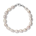 Freshwater Pearl Bracelet with Heart Charm in Sterling Silver (7.25 In) - Sticky add to cart bar