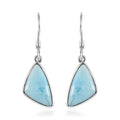 Artisan Crafted Larimar Dangle Earrings in Sterling Silver 10.15 ctw - Sticky add to cart bar
