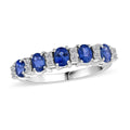 Ceylon Blue Sapphire, Moissanite Ring in Platinum Over Sterling Silver (Size 10.0) 1.85 ctw - Sticky add to cart bar
