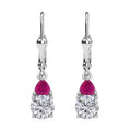 Moissanite and Tanzanite Lever Back Earrings in Platinum Over Sterling Silver 2.00 ctw - Sticky add to cart bar