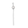 Simulated Diamond 10mm Magnet Lock with 9MM Lobster Lock with 2 Inch Extender Chain in Silvertone 0.60 ctw - Sticky add to cart bar