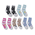 Set of 5 Pair 98% Polyester and 2% Spandex Animal Pattern Jacquard Plush Socks with Anti-slip Rubber (5.9"x6.69") - Sticky add to cart bar