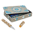 Set of 5multi color Beaded Pen with Matching Storage Box (5.5x2x1 in) - Sticky add to cart bar