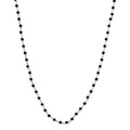 Natural Thai Black Spinel Beaded Necklace 20 Inches in Sterling Silver 15.25 ctw - Sticky add to cart bar