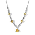 Brazilian Golden Apatite and White Zircon Necklace 18-20 Inches in Platinum Over Sterling Silver 4.15 ctw - Sticky add to cart bar