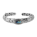 Bali Legacy Abalone Shell Snake Inspired Cuff Bracelet in Sterling Silver (7.50 In) - Sticky add to cart bar