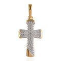 Diamond Accent Cross Pendant in 14K Yellow Gold Over and Sterling Silver - Sticky add to cart bar