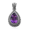 Bali Legacy Amethyst and Simulated Diamond Pendant in Sterling Silver 1.25 ctw - Sticky add to cart bar