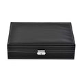 Black Faux Leatehr Watch and Jewelry Organizer with Lock (11.8"x8"x3.1") - Sticky add to cart bar