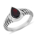 BALI LEGACY Mozambique Garnet Solitaire Ring in Sterling Silver (Size 10.0) 0.25 ctw - Sticky add to cart bar