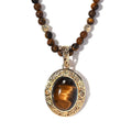 TLV Tiger's Eye, Brazilian Citrine Beaded Necklace (18 Inches) in 14K YG Over Copper 48.40 ctw - Sticky add to cart bar