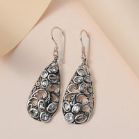 Artisan Crafted Brazilian Goshenite Dangle Earrings in Sterling Silver 2.85 ctw