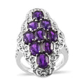 Amethyst Ring in Stainless Steel 3.65 ctw - Sticky add to cart bar
