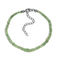 Brazilian Mint Garnet Beaded Bracelet in Rhodium Over Sterling Silver (7.25-9.25In) 23.70 ctw - Sticky add to cart bar