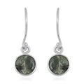 Emerald Drop Earrings in Rhodium Over Sterling Silver 1.28 ctw - Sticky add to cart bar