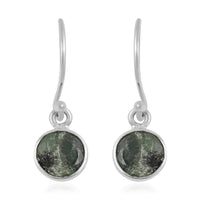 Emerald Drop Earrings in Rhodium Over Sterling Silver 1.28 ctw