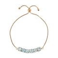 Blue Topaz Adjustable Bolo Bracelet in 14K Yellow Gold Over Sterling Silver 2.00 ctw - Sticky add to cart bar