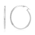 Sterling Silver Hammered Texture Hoop Earrings 3.80 Grams - Sticky add to cart bar