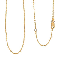 Maestro Gold Collection Italian 14K Yellow Gold 1.5mm Diamond-Cut Link Necklace 22 Inches 3 Grams