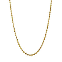 3mm Rope Chain Necklace in 10K Yellow Gold 4.20 Grams 22 Inches